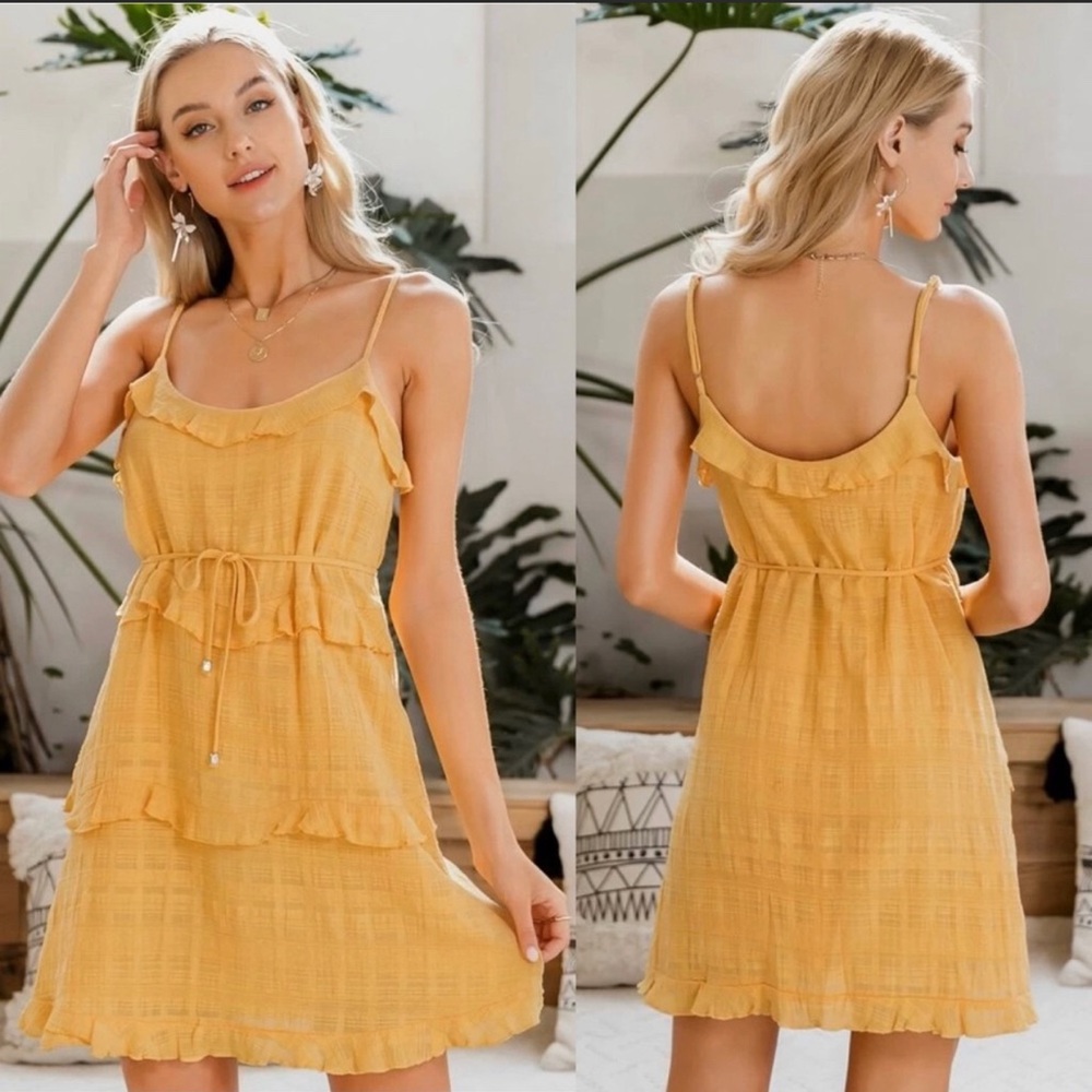 Summer Dress Ruffle Trim - Picture 2 of 4